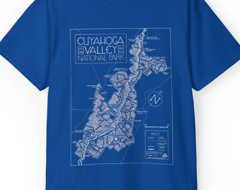 Cuyahoga Valley National Park Hand-Drawn Map T-Shirt