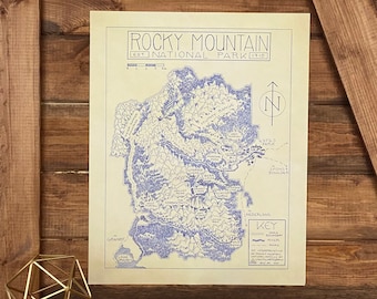 Rocky Mountain National Park Map Art Print: Hand-Drawn Colorado Map