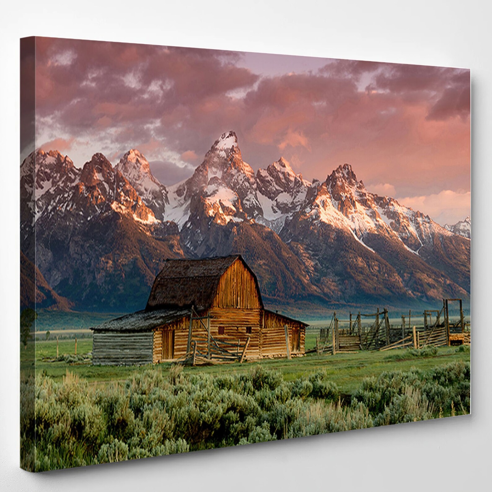 Old Barn Grand Teton Nature Canvas Art Wall Decor 3 5 Piece Etsy