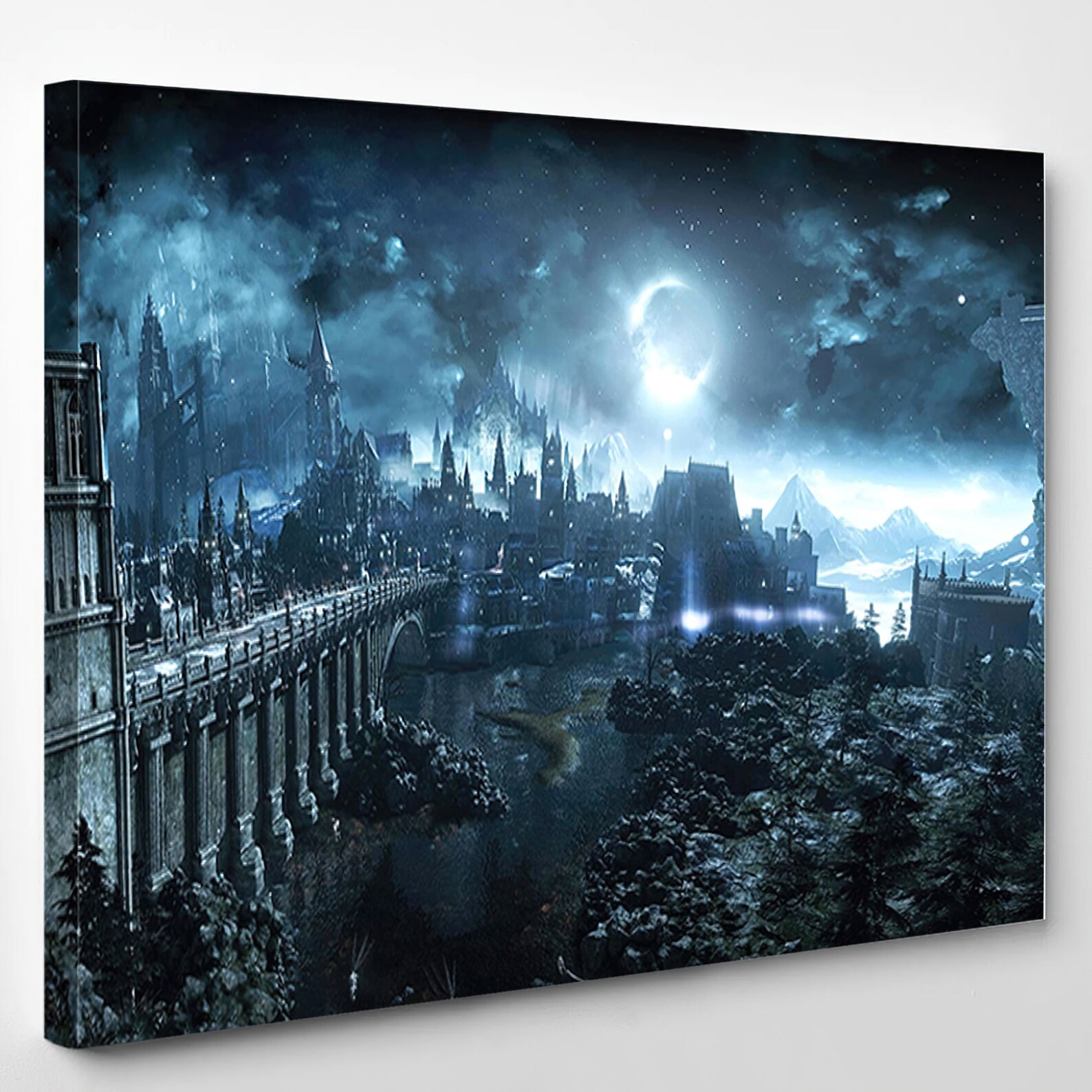 Dark Souls Abstract Canvas Art Wall Decor 3 5 Piece Panel Etsy