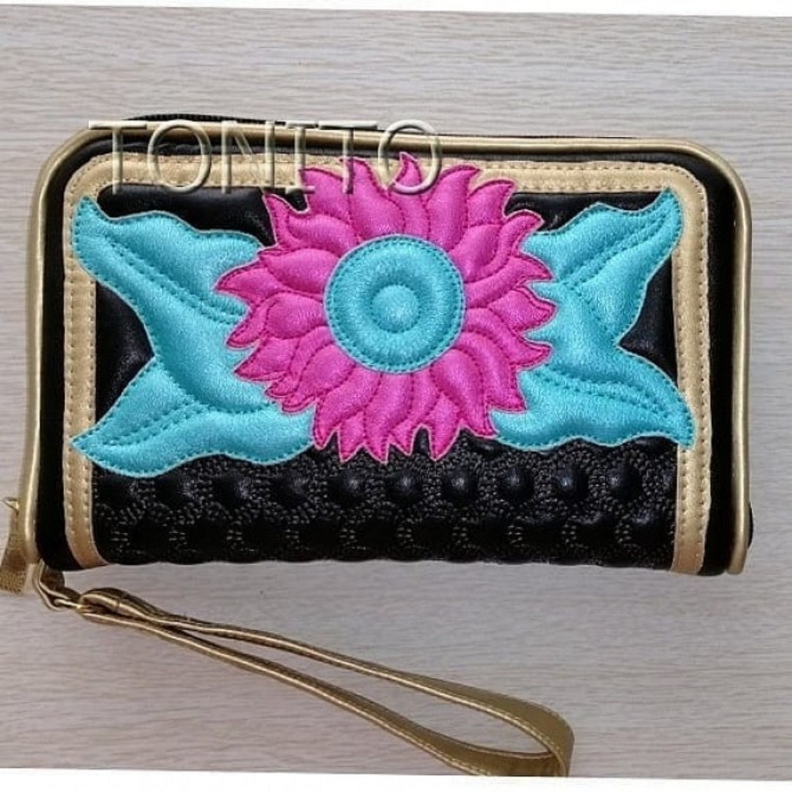 Machine Embroidery Design Wallet Applique. Etsy