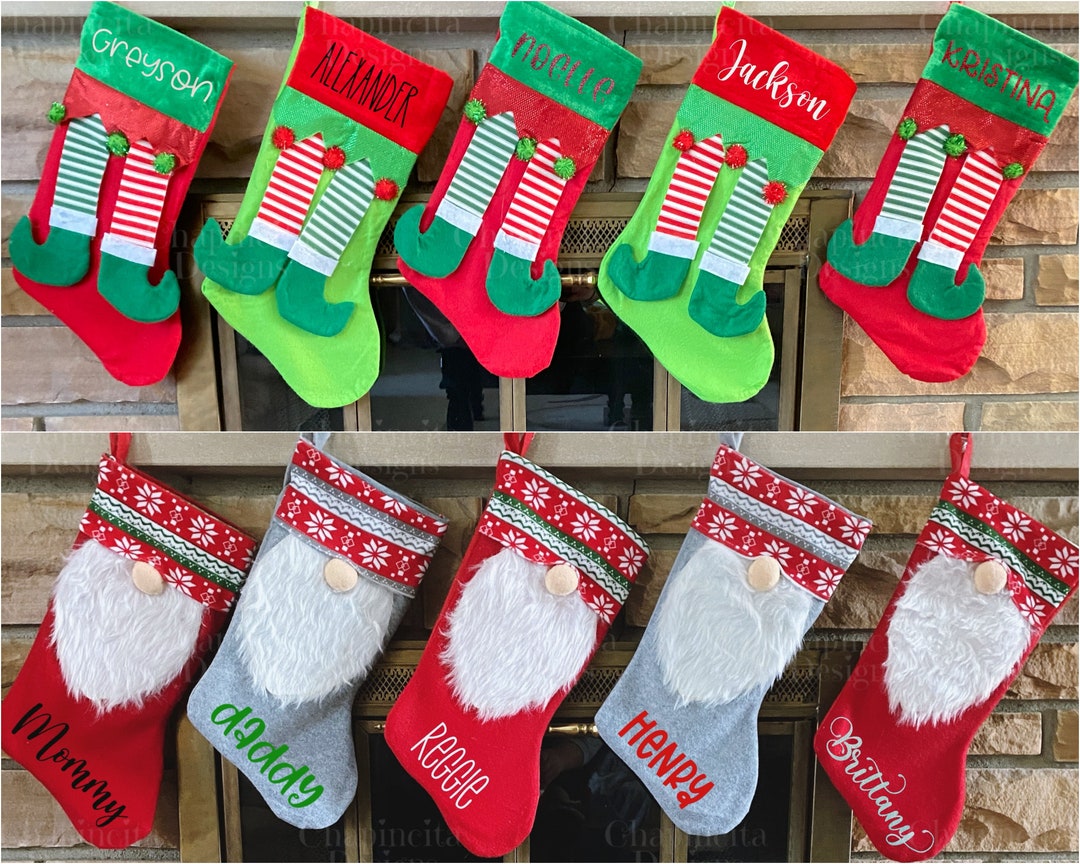 Funny DIY Personalized Christmas Stocking with Name, Custom Christmas  Stockings, Customized Xmas Decor Gifts for Family Kids, Christmas Holiday  Party