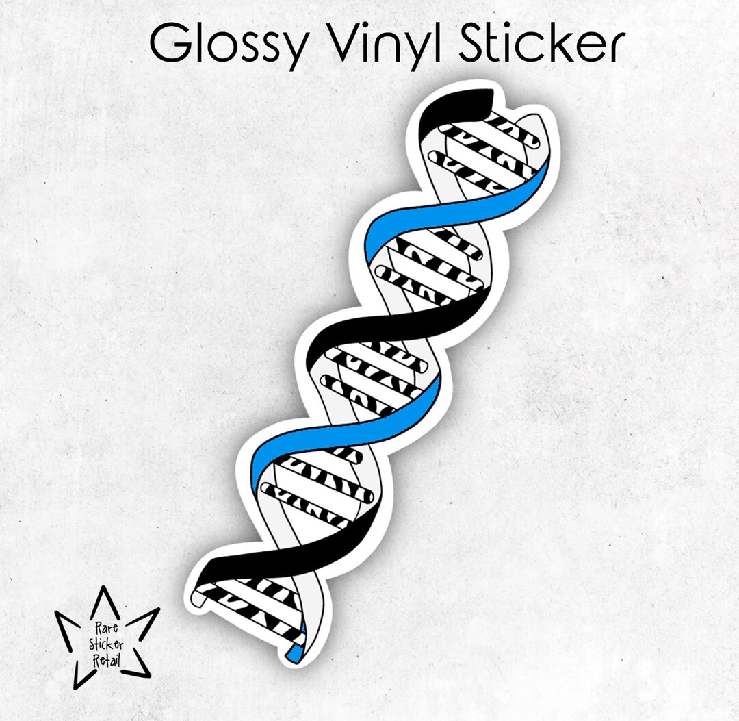 Blue Rare Disease Awareness DNA Sticker: Glossy Vinyl Helix Decal - Etsy