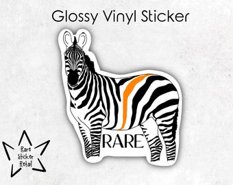 Rare Disease Orange Zebra Sticker, CRPS Awareness, Multiple Sclerosis, Kawasaki Disease, Vinyl Dishwasher Safe Sticker, Rare Disease Warrior