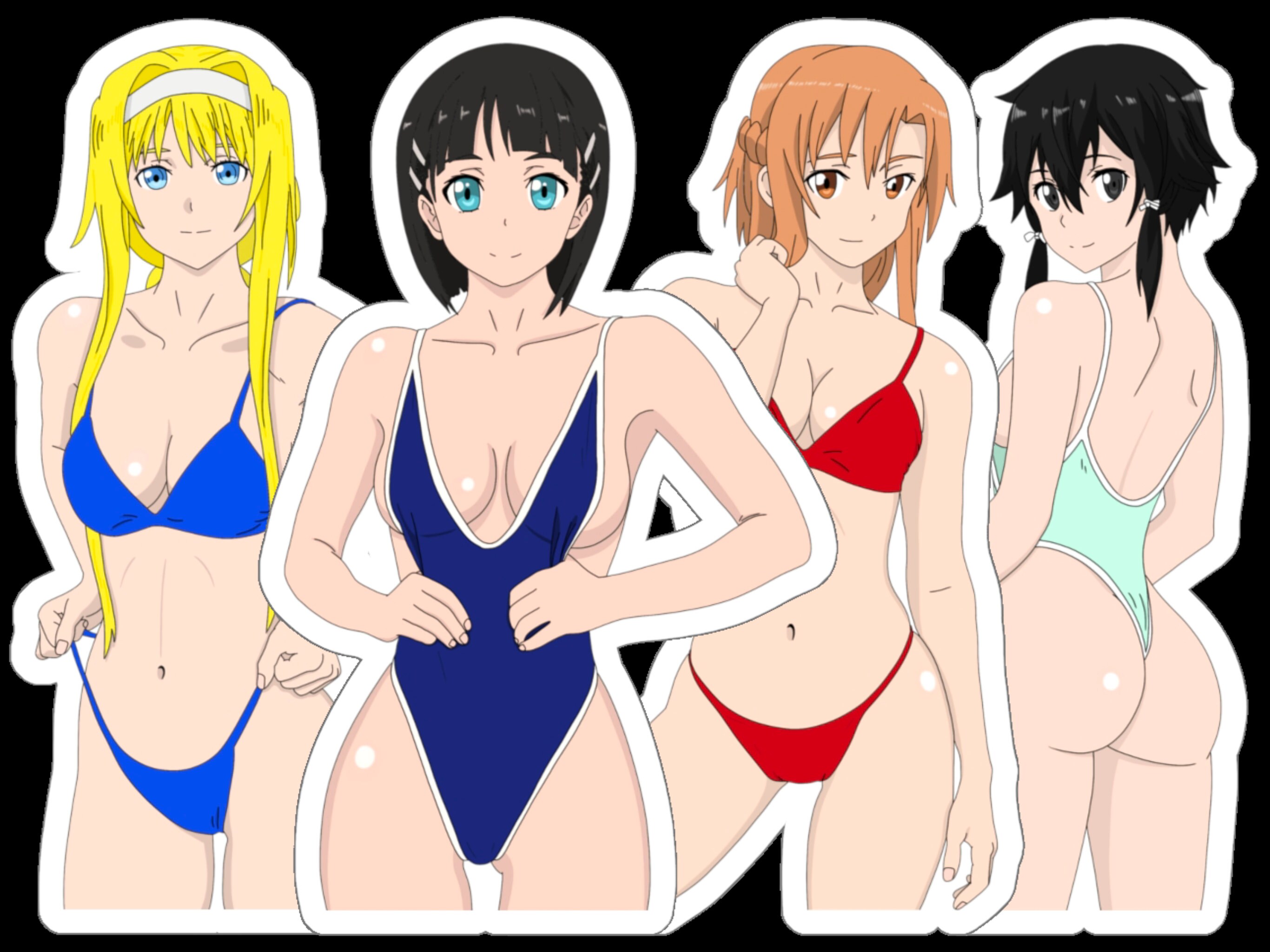 Anime Waifu Badpak Ecchi Sexy Onzedelijk Fetish Stickers - Etsy België