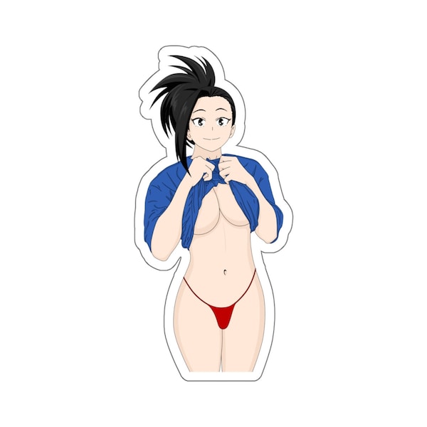 Anime Waifu Flashing Ecchi, Sexy, Lewd, Fetish Kiss Cut Stickers 3”X4” Waterproof/UV Proof