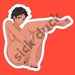 Anime Waifu Ecchi, Sexy, Lewd, Tanned Feet Fetish Kiss Cut Stickers 