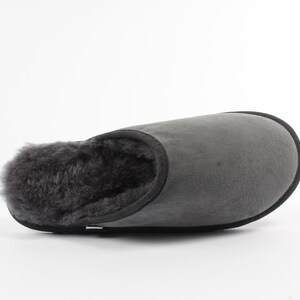 Men's Handcrafted Sheepskin 100% Slippers slip-on beige or grey image 4