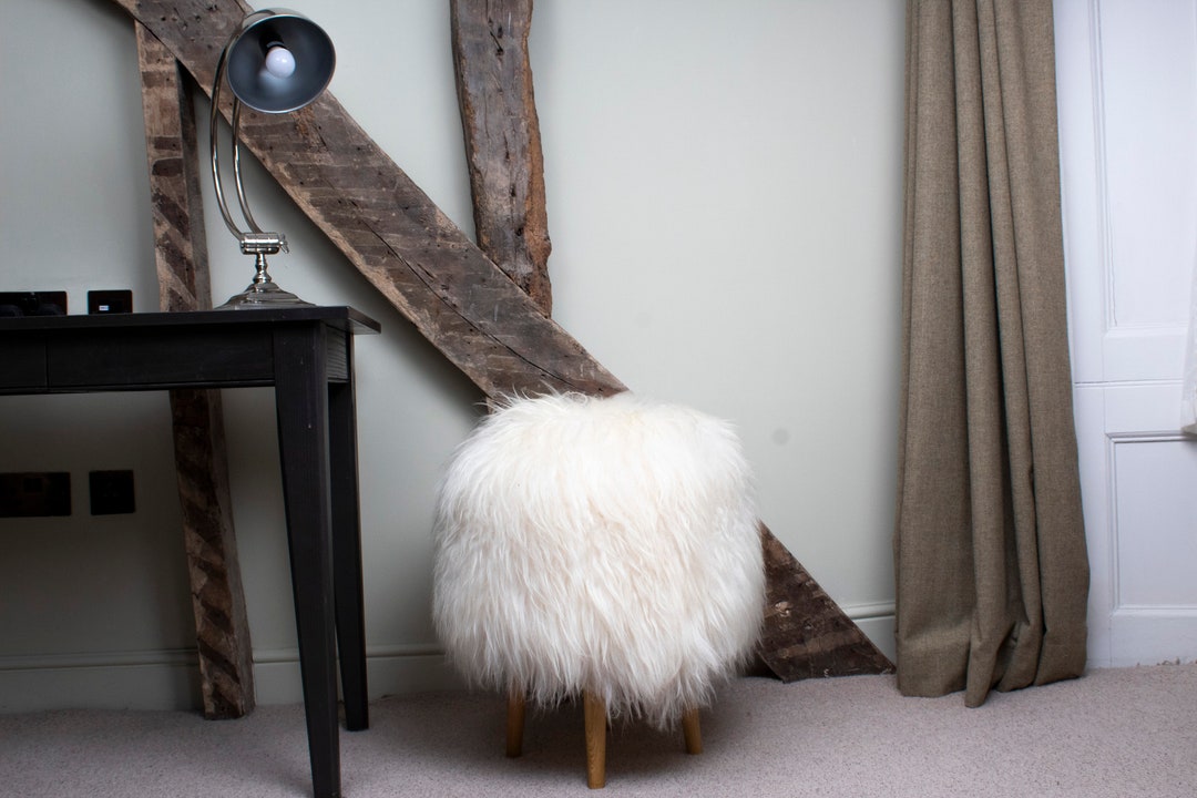 Icelandic Sheepskin Footstool/stool classic Etsy