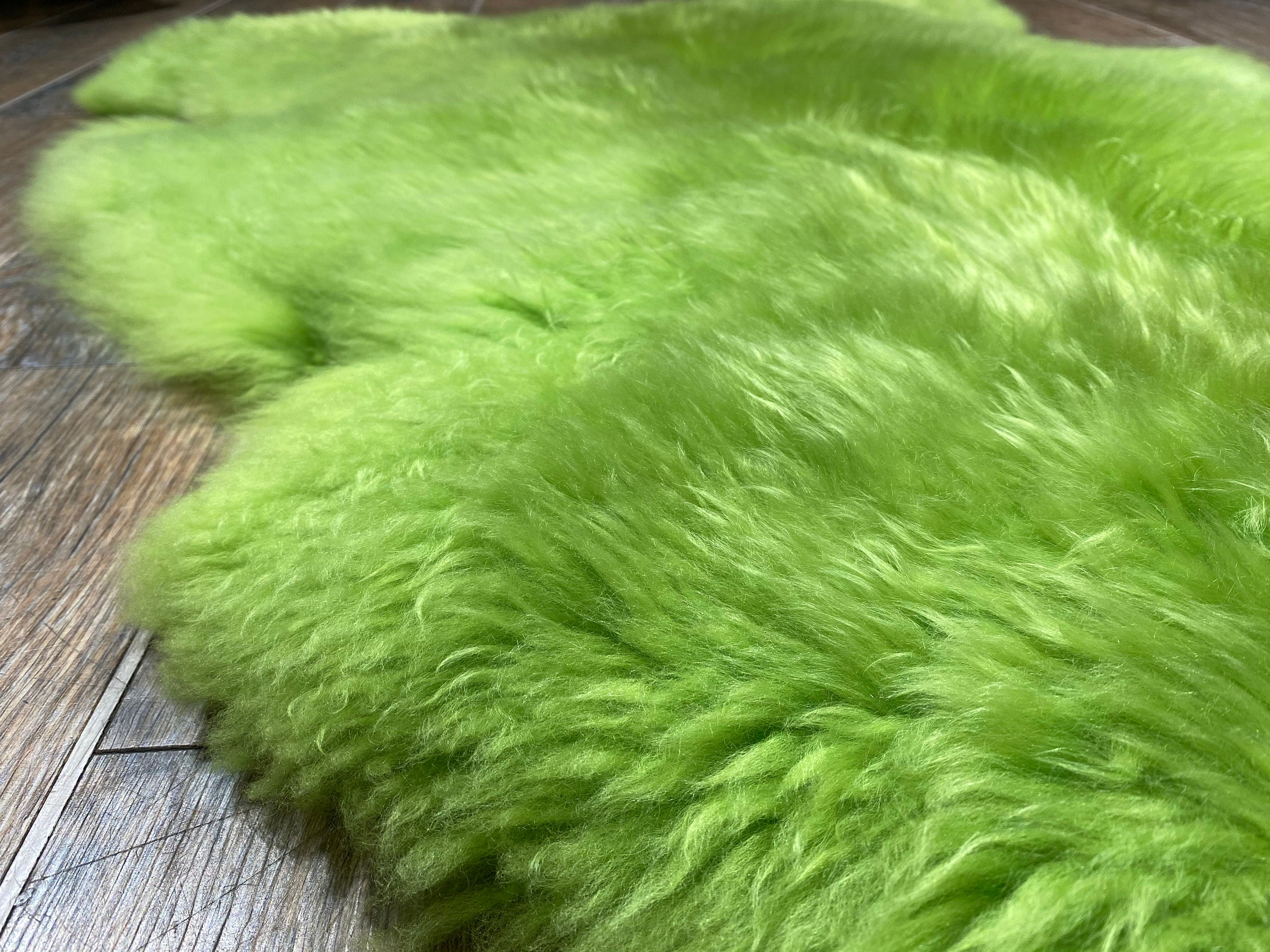Unique Genuine Sheepskin Rug pink Magenta Green Etsy
