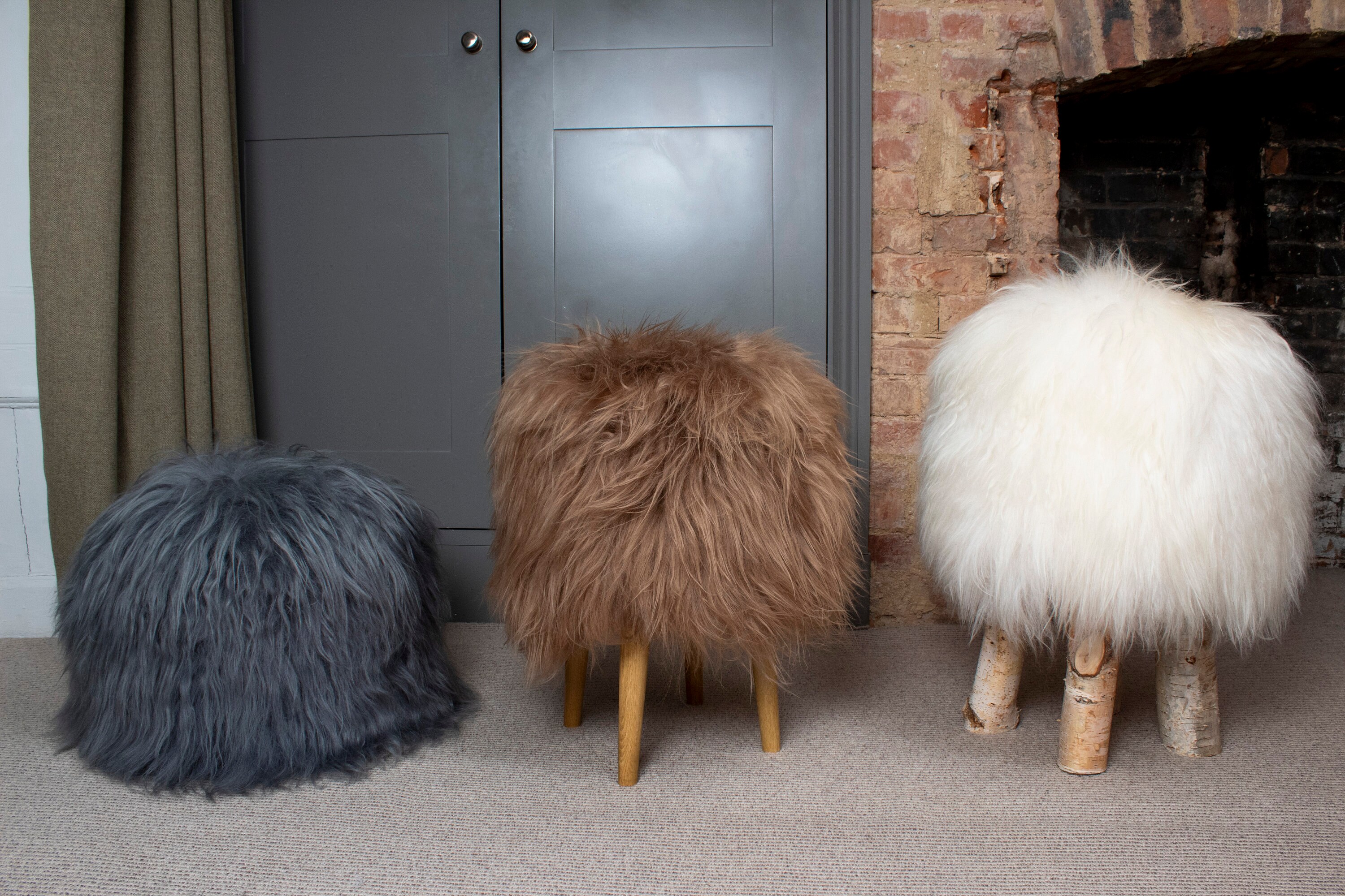 Fur Footstool Etsy UK