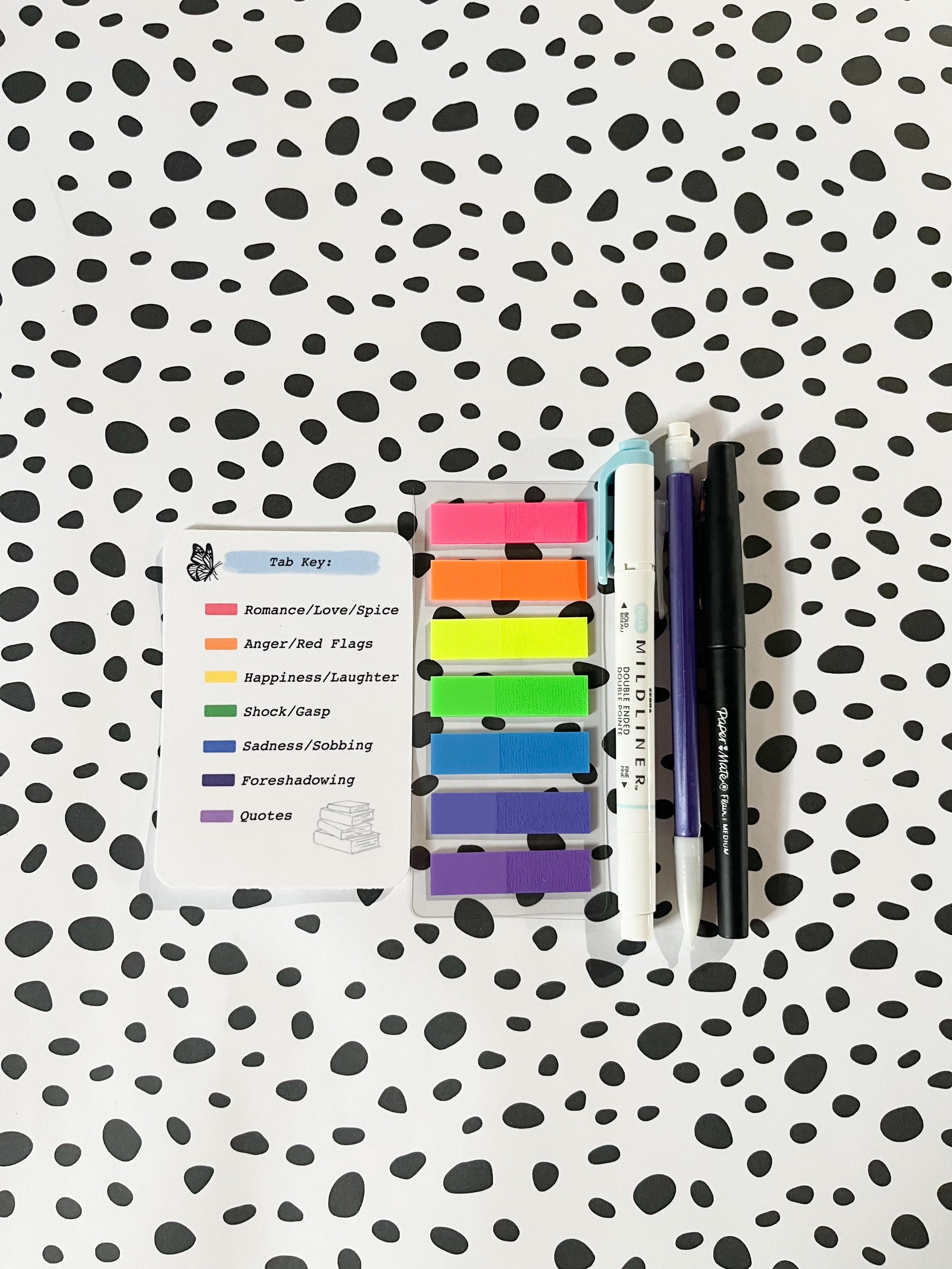 custom color palette book tabs – girlinread annotating stickers