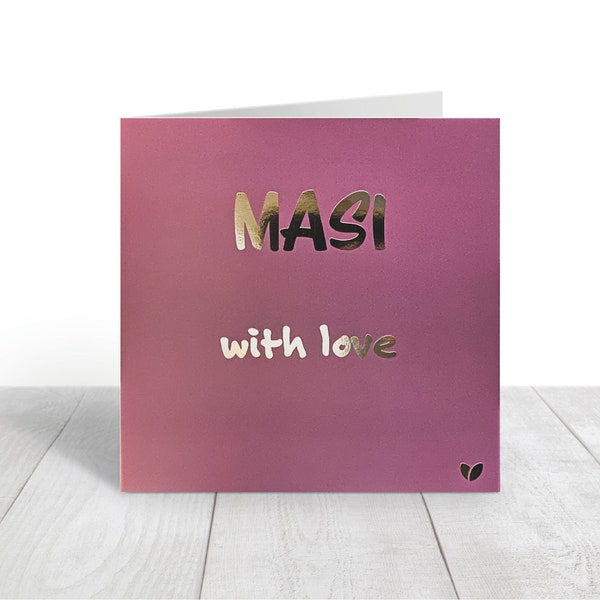 Masi Greeting Card - birthday - congratulations - good luck - miss you - greeting card