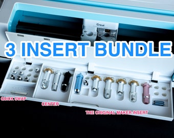 Cricut Maker Storage Insert Bundle - 3 Einsätze zum Aufbewahren all Ihrer Klingen und Gehäuse.
