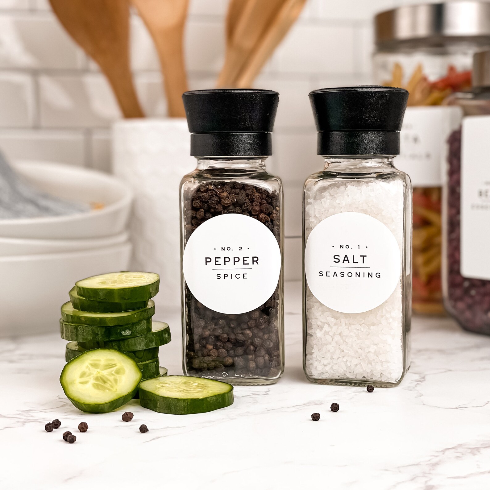Simply Modern Salt & Pepper Labels Kitchen Storage Labels Etsy