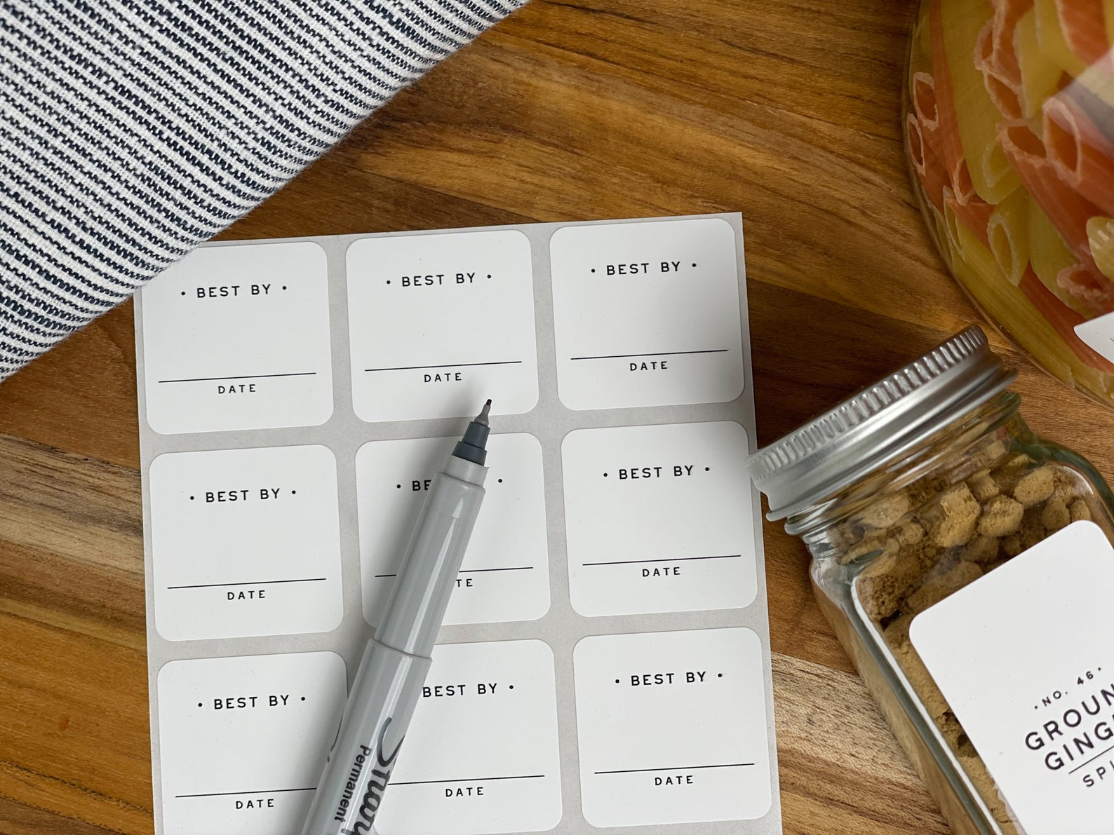 Kitchen Storage Expiration Date Labels Simply Modern Kitchen Etsy