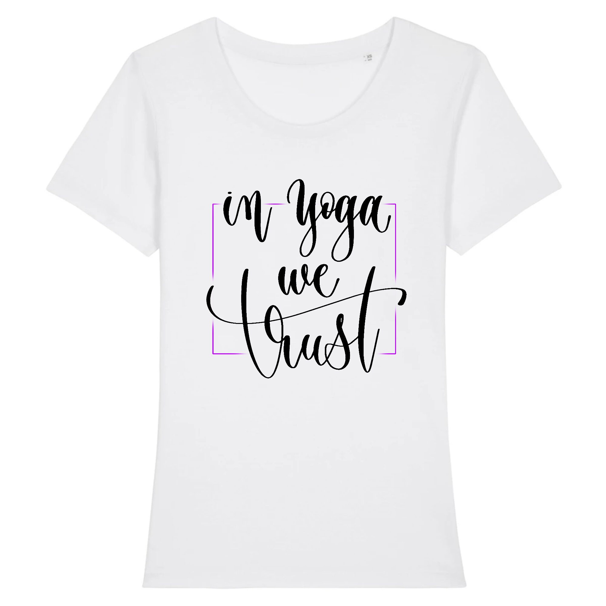 Women's printed Tshirt In yoga we trust yoga tshirt Etsy