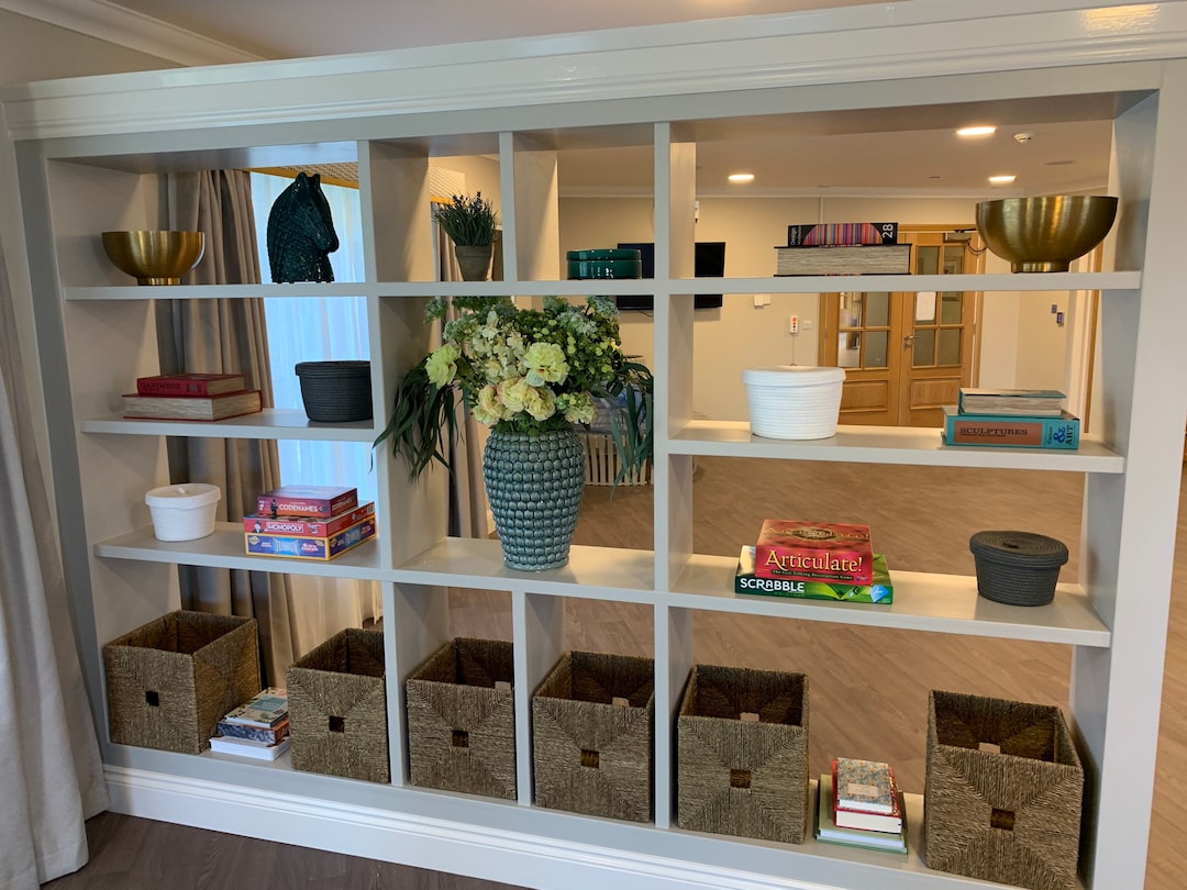 Wooden Room Divider, Wall Partition, Shelving Unit, Storage Solution