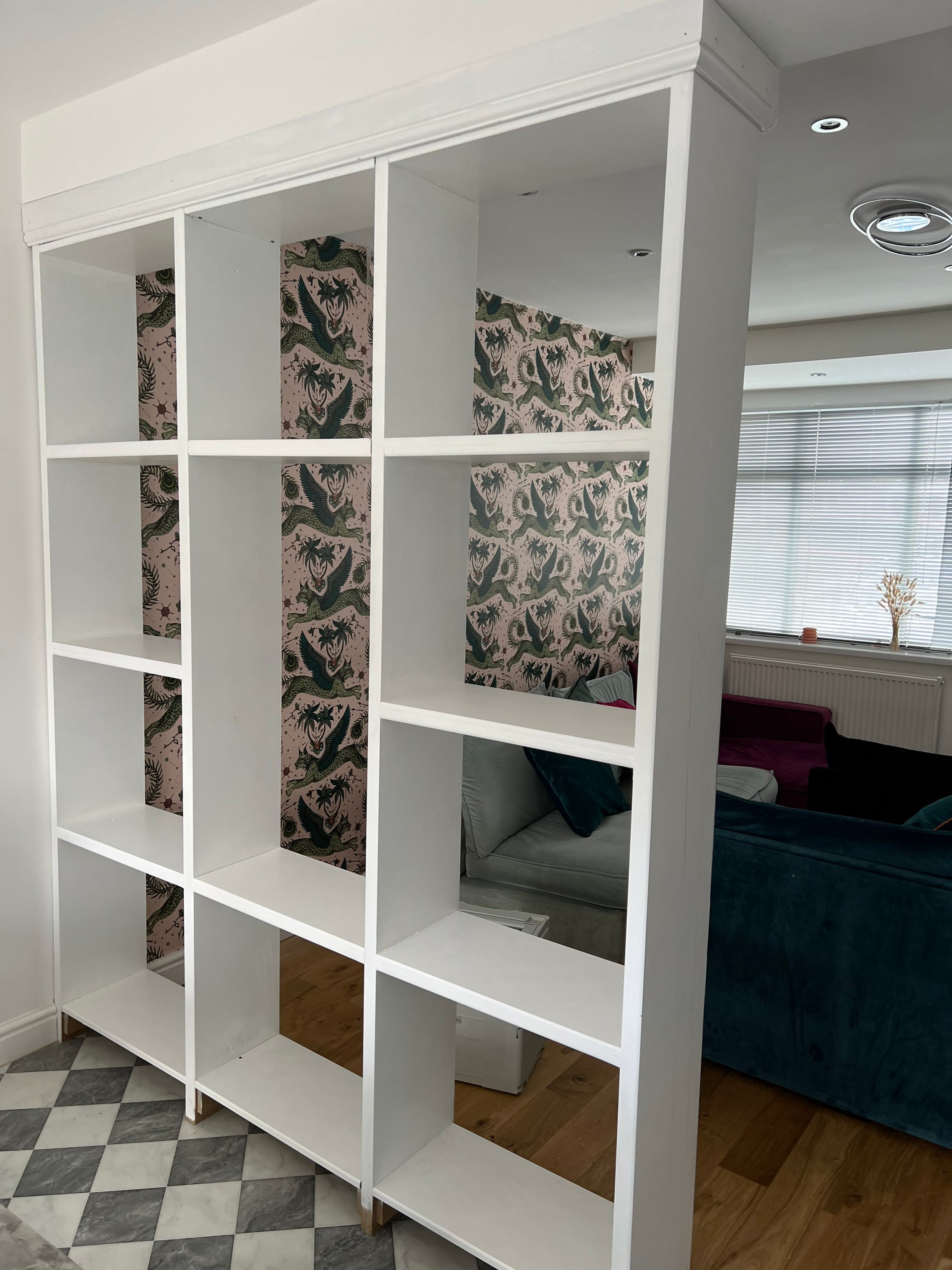 Large Wooden Room Divider, Wall Partition, Shelving Unit, Storage ...