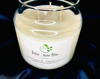 16 oz Mantra candle, made with 100% soy wax and Lavender essential oils. Mother’s Day gift, anniversary, birthday wedding gift.
