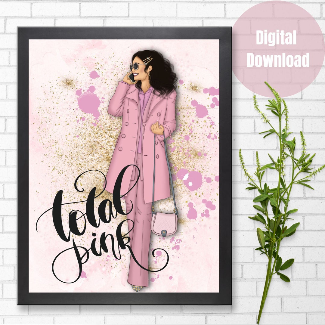 Total Pink Makeup Room Wall Art Vanity Makeup Dresser Wall Decor Beauty