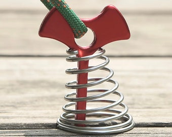 Tent Anchor With Spring , Aluminum Deck Pegs For backpacking or camping