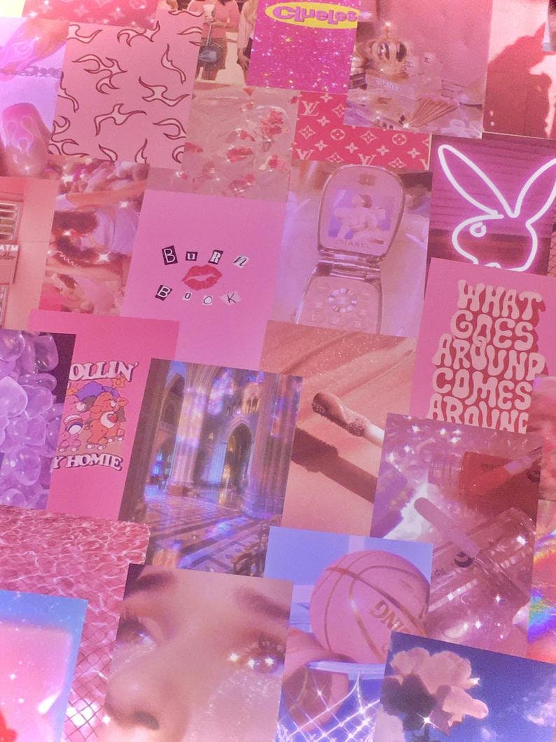 baddie aesthetic y2k collage
