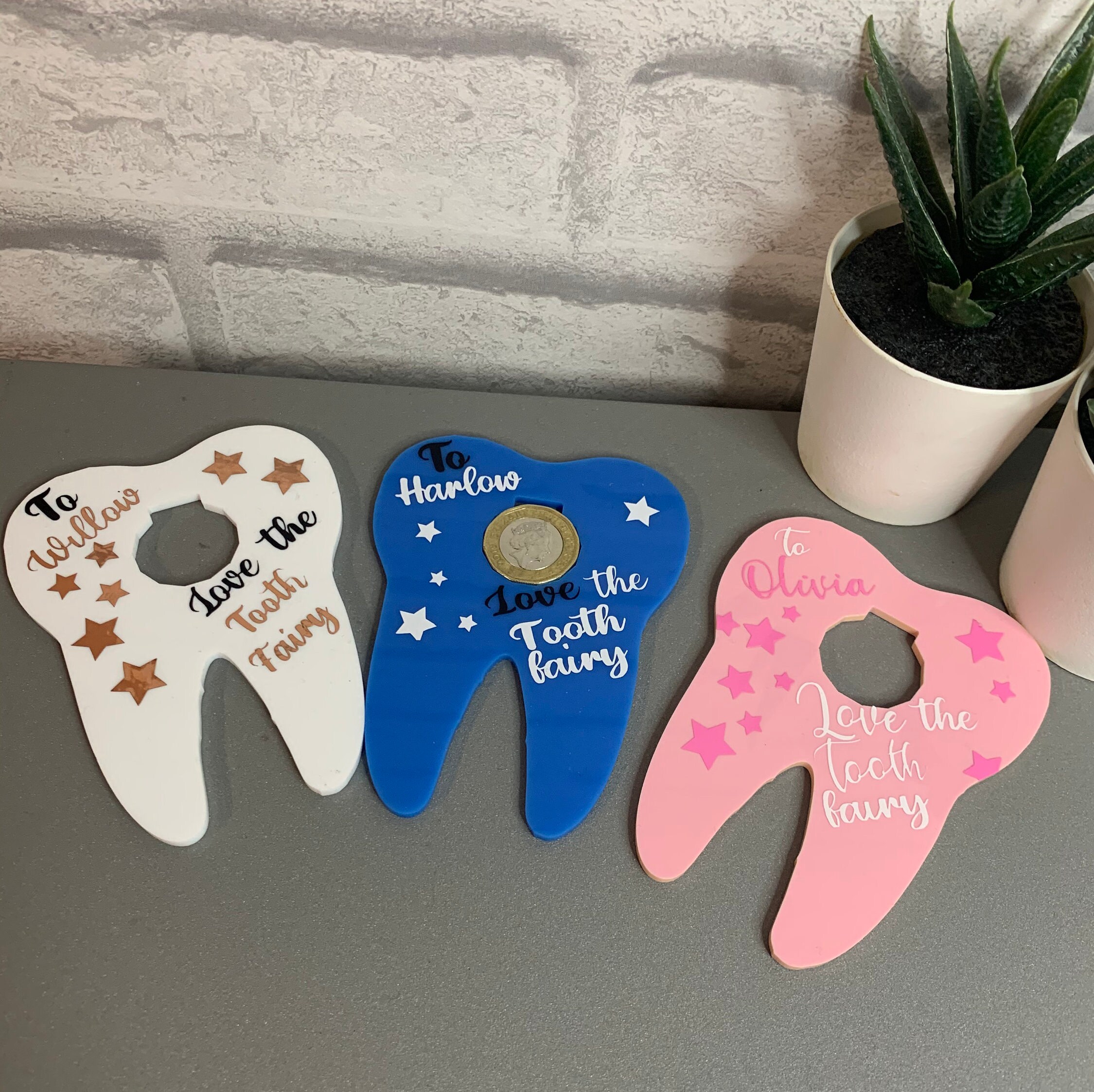 Tooth fairy pound coin holder Etsy