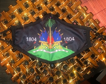 Haiti 1804 Flag Mask in Black