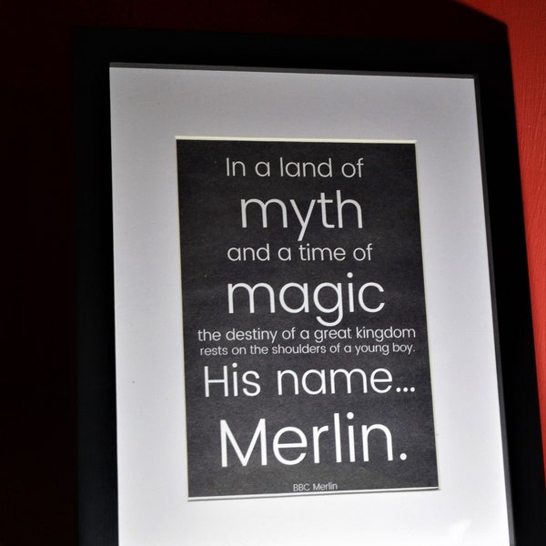 BBC Merlin Opening Speech Framed (Light/Dark) - Typography