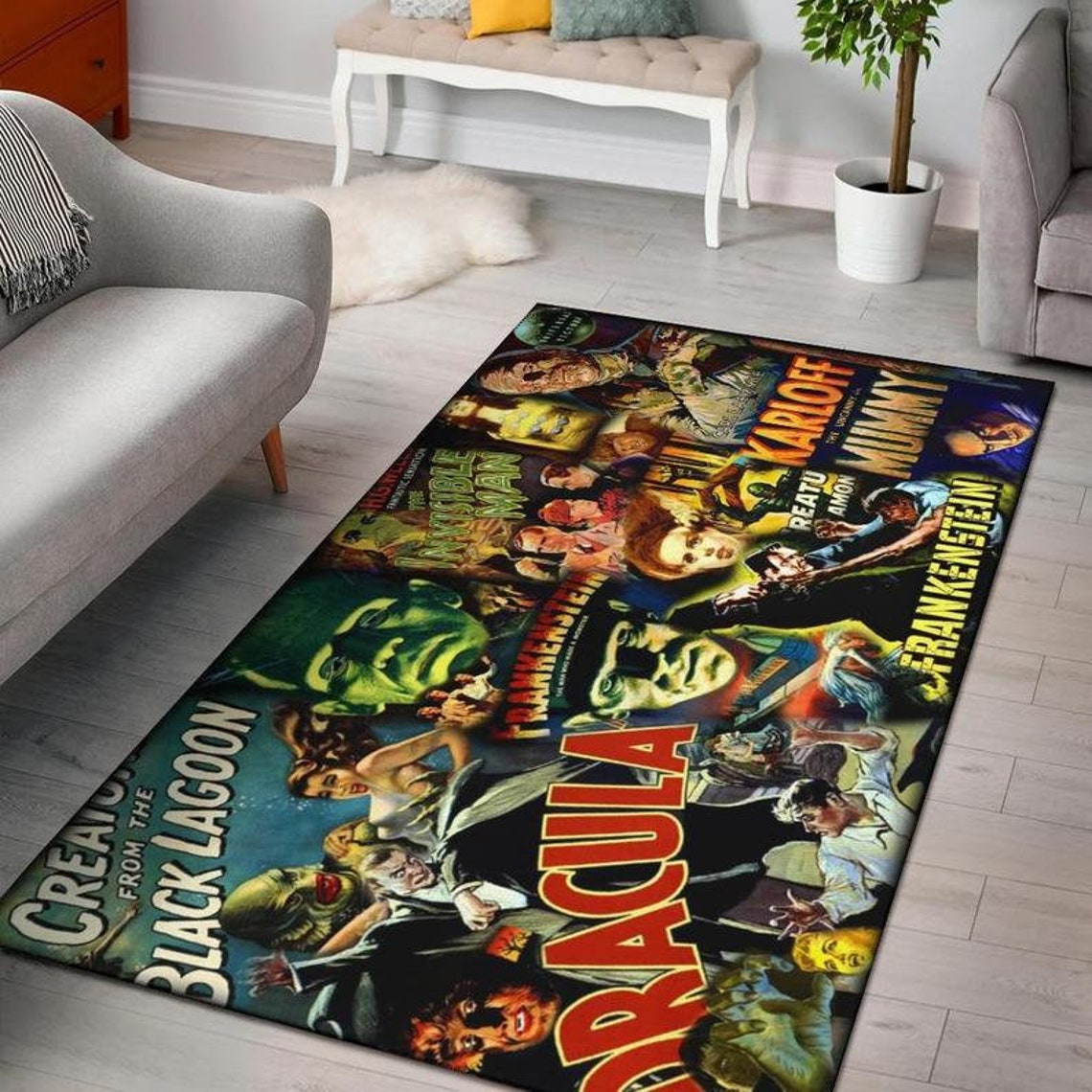 Classic Movie Monster's Area Rug The Shining Carpet Rug Etsy