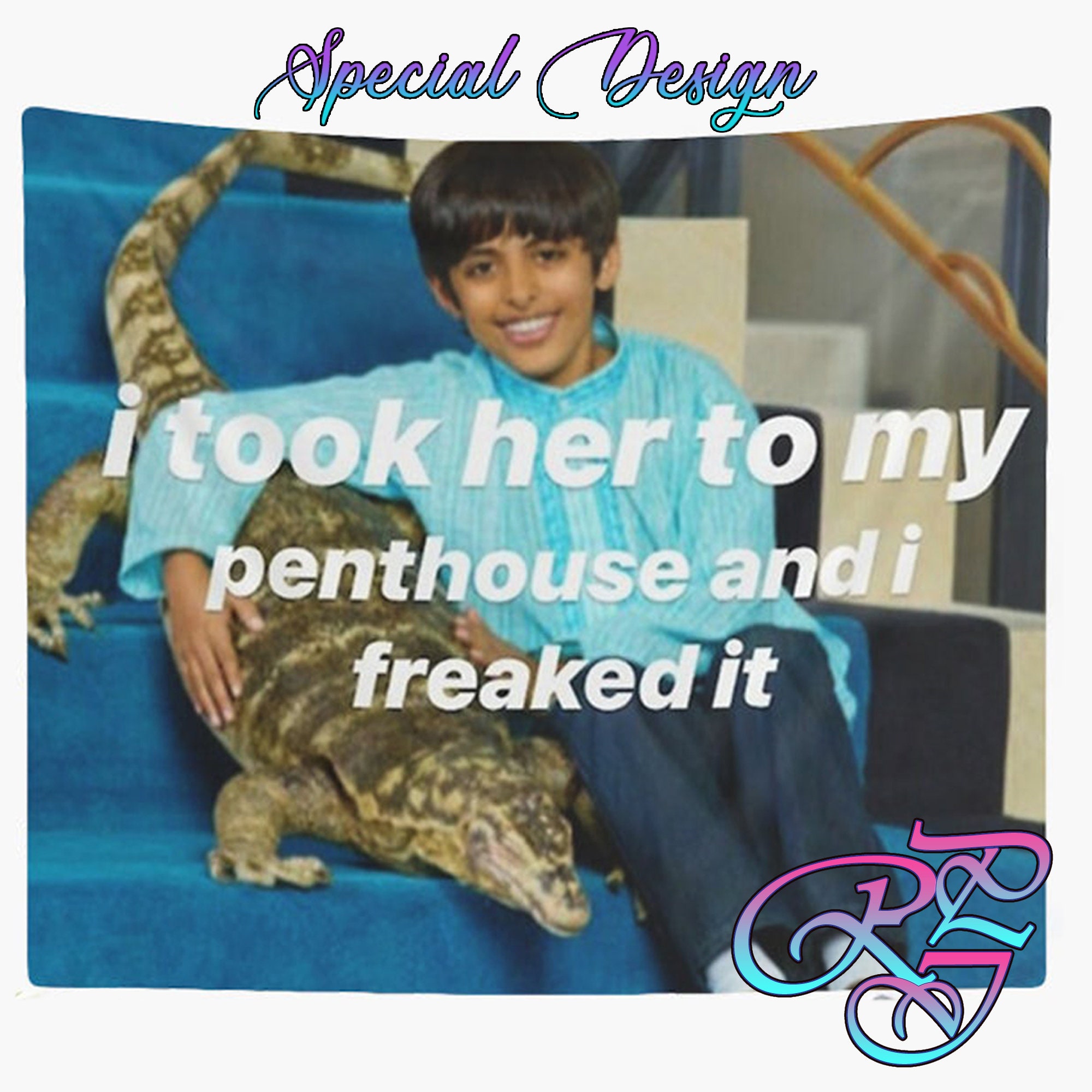I Took Her to My Penthouse Tapestry Meme Wall Tapestries Etsy