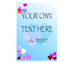 Snow Personalised Your own wording text Quote A4 A5 Poem letter Sign Print