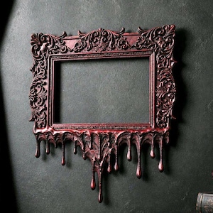 Dripping Frame Gothic Frame Wall Decor unique V2