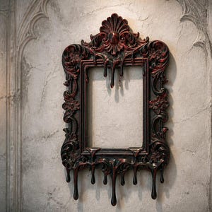 Dripping Frame Gothic Frame Väggdekoration unik V1 UK SÄLJARE