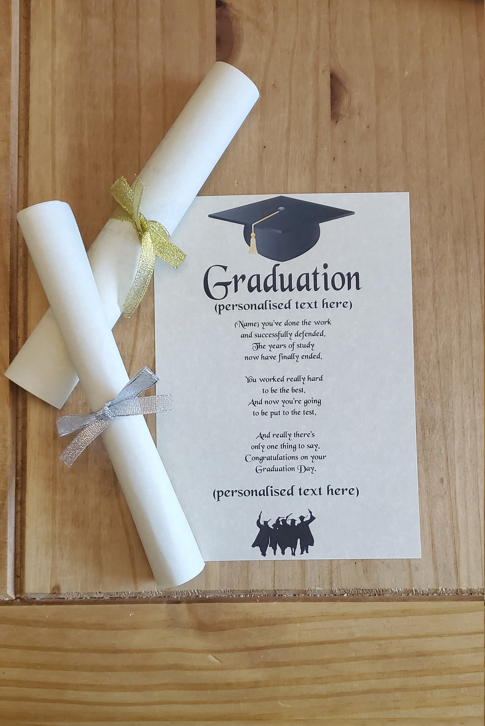 Personalised A5 / 8x6 Graduation Poem Scroll Print Gift / Keepsake - Etsy