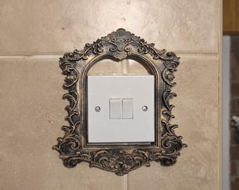 Gothic Light Switch Surround for single or double UK stitches 8.5cm V2