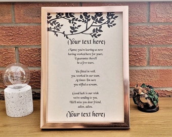 Leaving Poem - Etsy UK