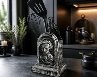 Edgar Alan poe kitchen utensil organizer holder kitchen unique