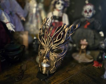 The dryad's embrace facemask Wearable mask Wicca pagan decorative