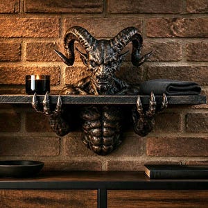 Baroque Demon Console - The Soul Carrier Art Ornate shelf gothic shelving display wall art UK SELLER