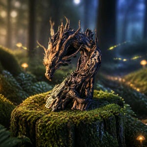 Driftroot-Drachen-Ornament für Vivarien und Terrarien. Verkäufer aus Großbritannien.