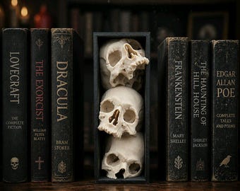 Pile of Skulls book nook gothic book shelf ornament Booknook