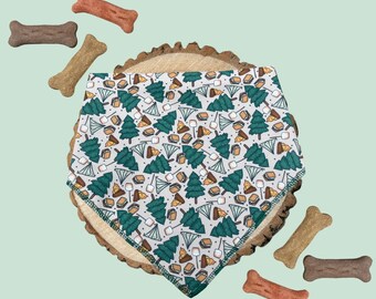 Barks & Bonfires Bandana | Camping Pet Bandana | Snap On Bandana | Pet Accessories | Dog Bandana | Dog Lovers | Cat Lovers | Handmade | Gift