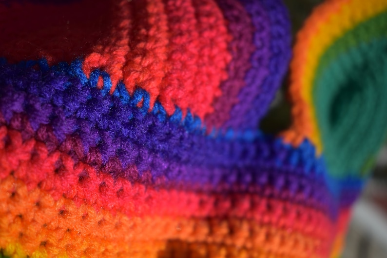 Size M-L Crochet Rainbow Bralette