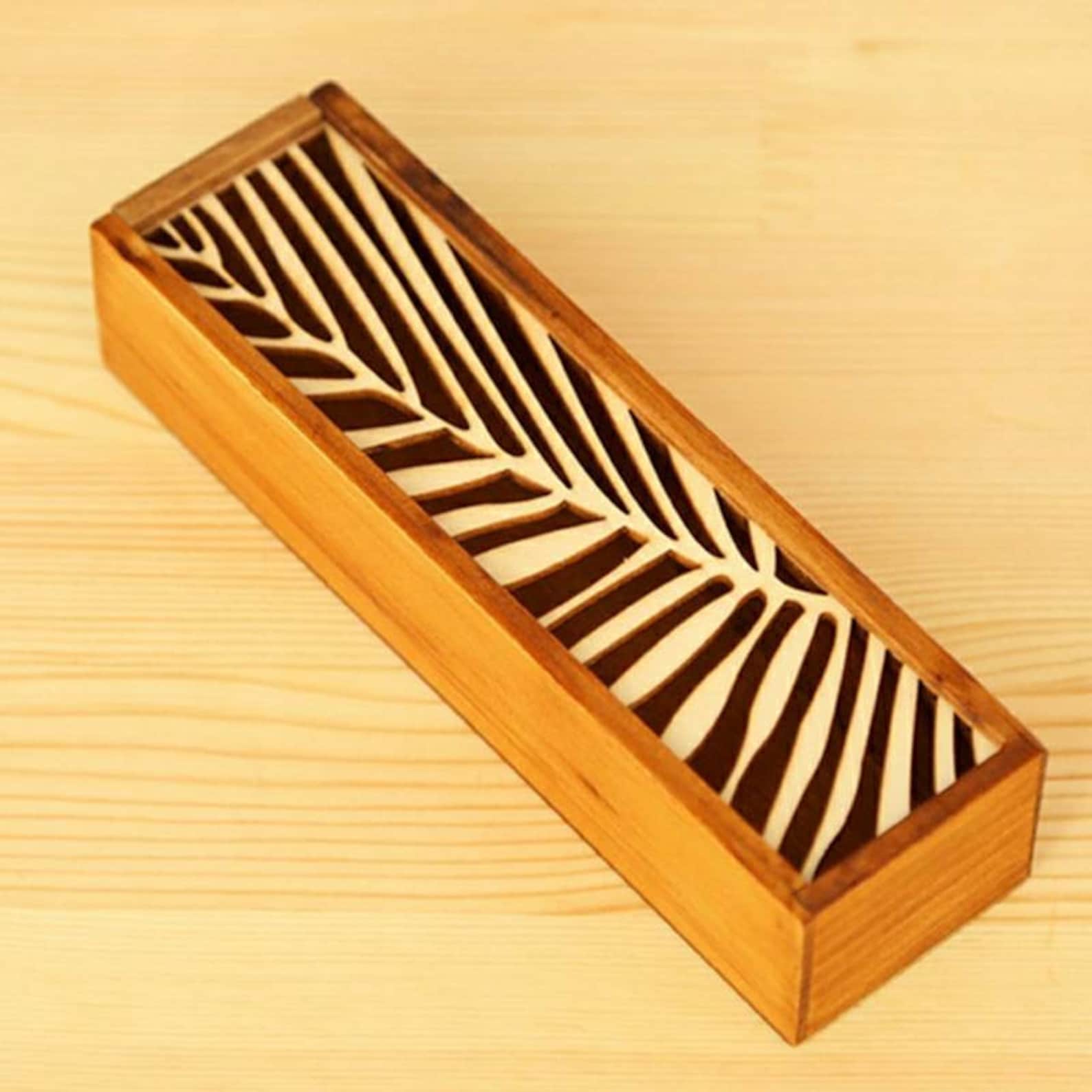 Hollow Wooden Pencil/Pen Storage Box Etsy
