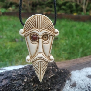 Viking God Odin pendant, Óðinn face amulet, Allfather necklace, Old Norse Jewelry, Wotan, Nordic, Asatru, Heathen - unique hand carving