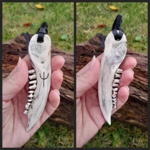 Authentic handcarved Nordic symbol on bone pendant