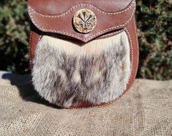 Medieval Viking Leather Waist Bag