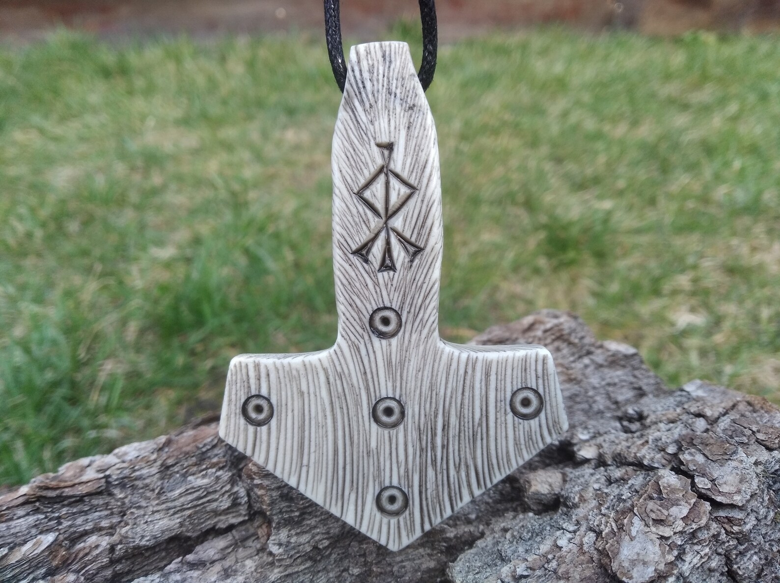 Unique Hand Carved Viking Thor's Hammer Pendant. Mjolnir - Etsy